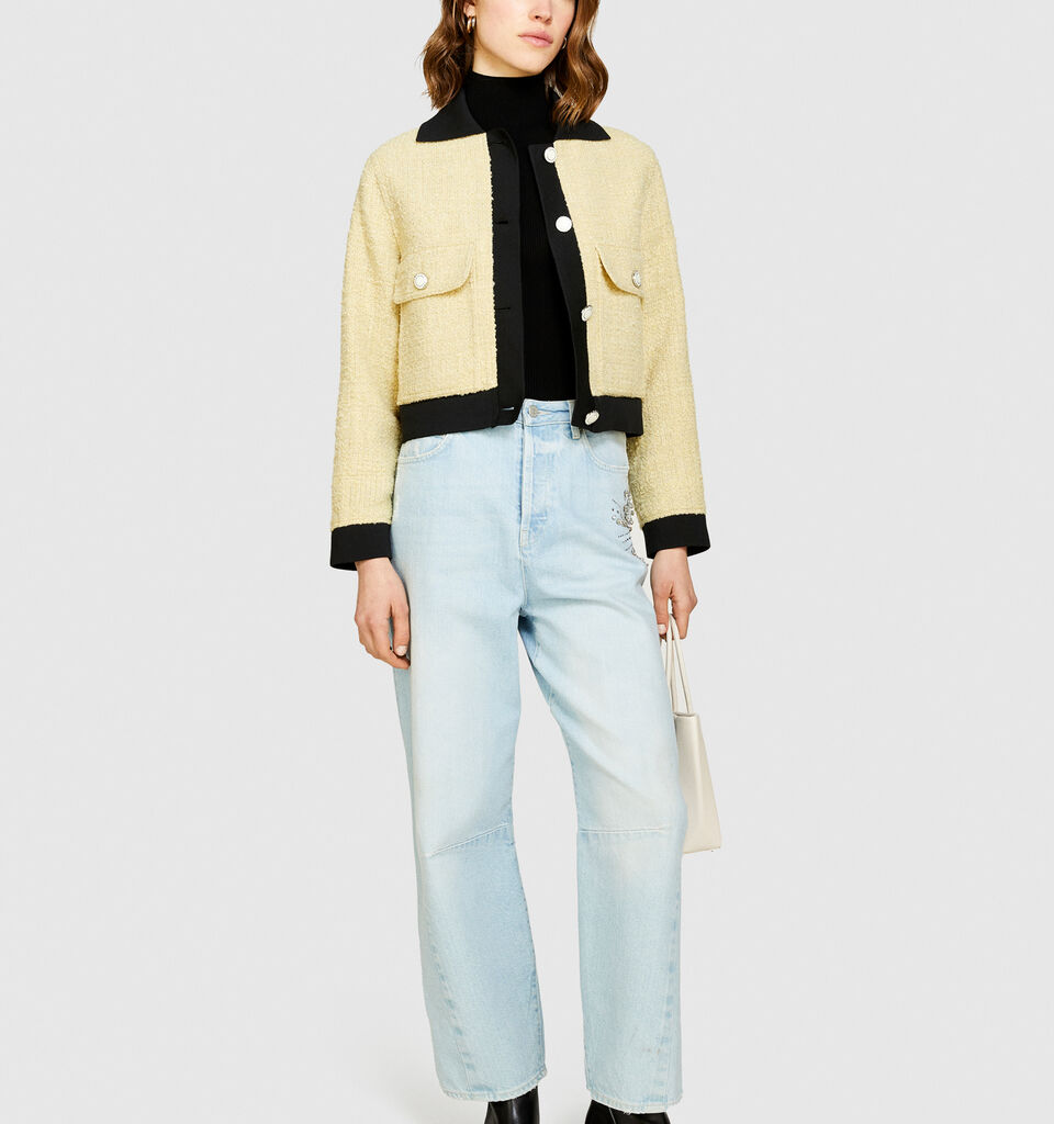 Barrel fit jeans with embroidery - women's carrot fit jeans - Light Blue | Sisley image number 1